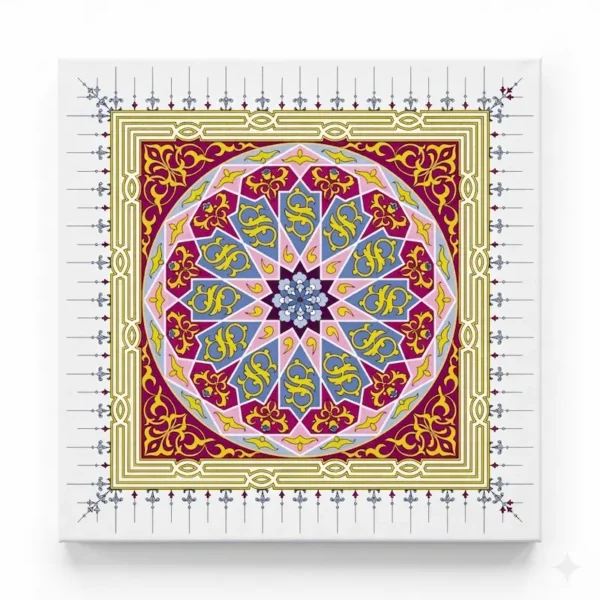 Tableau Artistique Inspiré de l’Ornement Marocain Authentique
