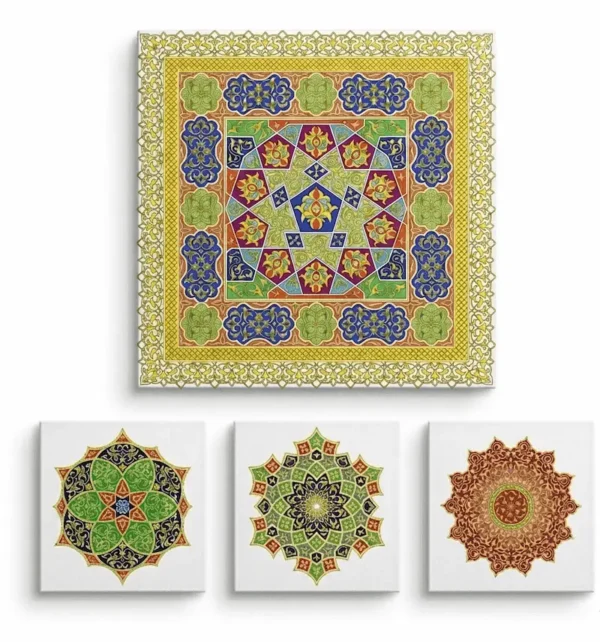 Collection de Tableaux Inspirés de l’Ornement Marocain Authentique