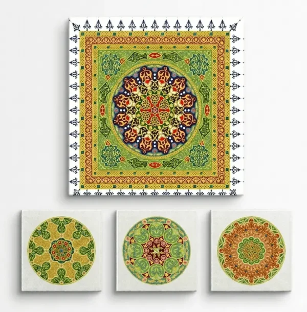 Collection de Tableaux Inspirés de l’Ornement Marocain Authentique